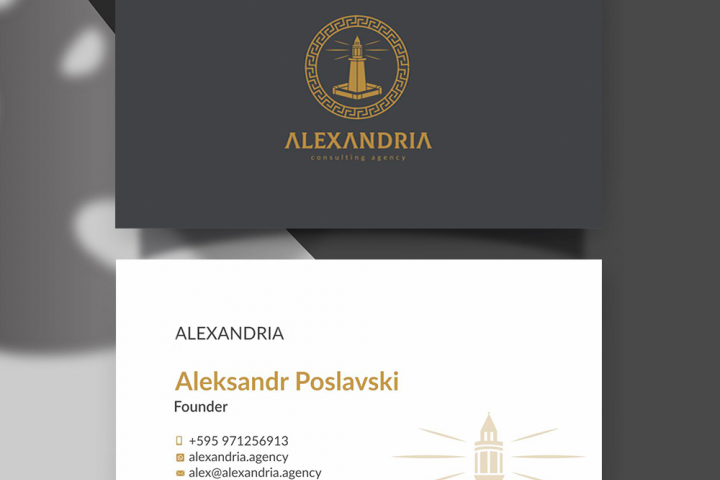 Александрия визитки