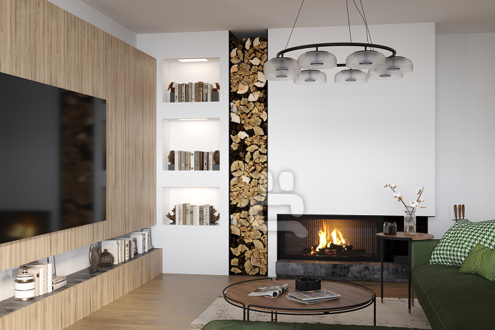 Создание и 3D визуализация интерьера домика под Тбилиси -2