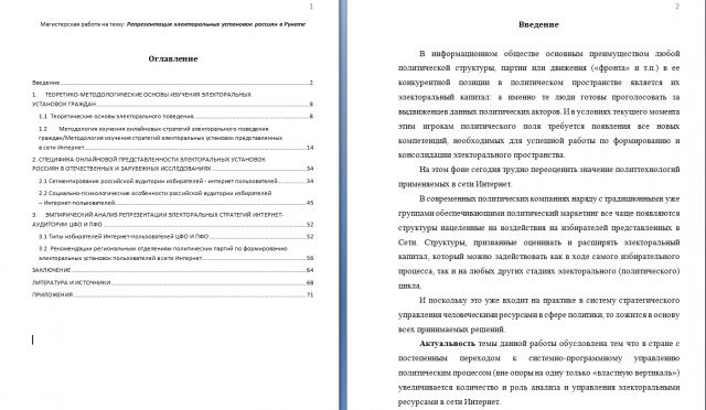 Магистерская диссертация по политологии -2