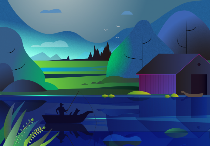 Иллюстрация Пейзаж