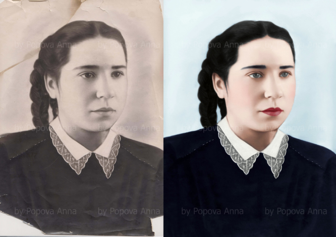 Реставрация и колоризация старой фотографии