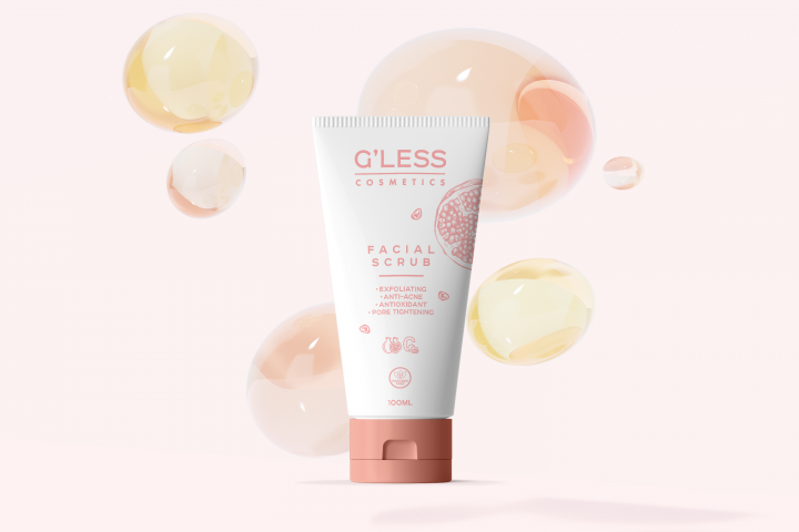 Дизайн упаковки косметики бренда G'LESS. Скраб