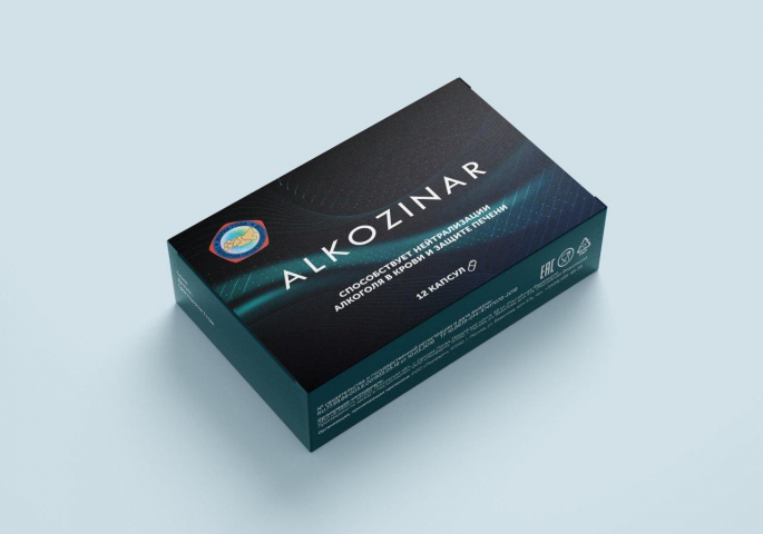 Упаковка для мед.препарата Alkozinar