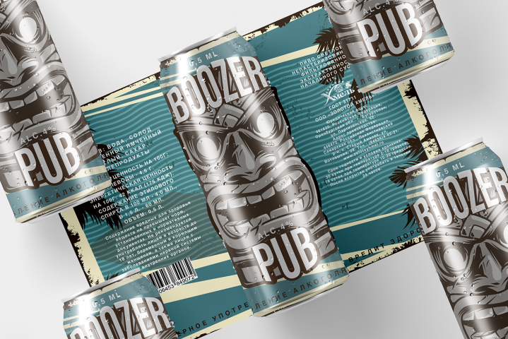 Дизайн крафтового пива "Boozer Pub"