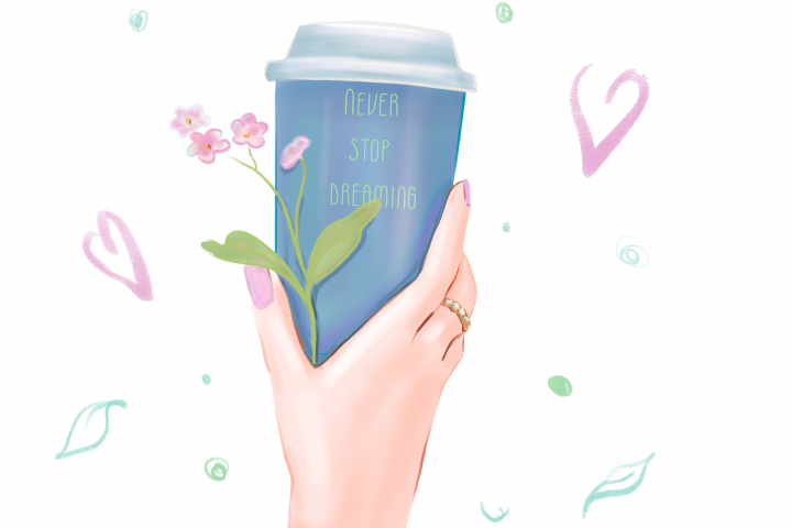 Рука с кофе
