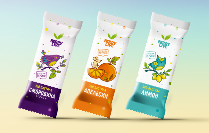 Персонажи и упаковка на детскую эко-пастилу. Часть 1