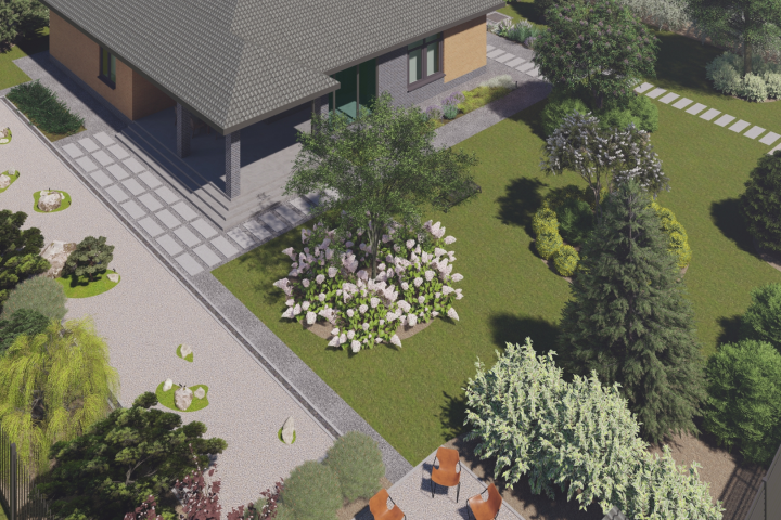 Ландшафтный проект частного сада