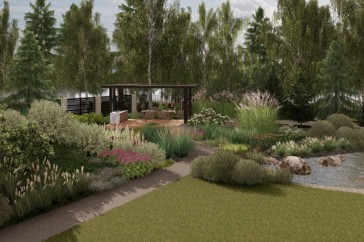 Ландшафтный проект частного сада