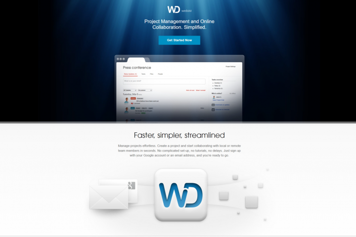 Landing page для проекта Wedoist