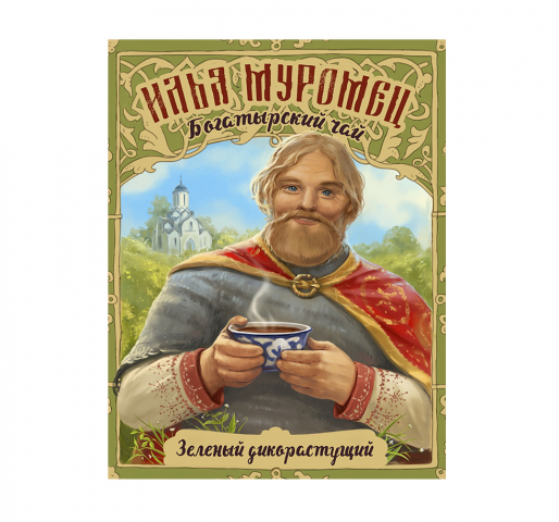 Иллюстрация и дизайн этикетки для чая