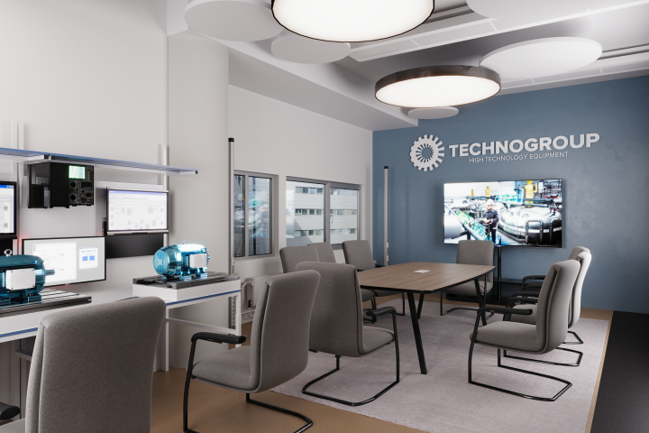 Дизайн шоу-рума поставщика решений для промышленности. 2024 г.