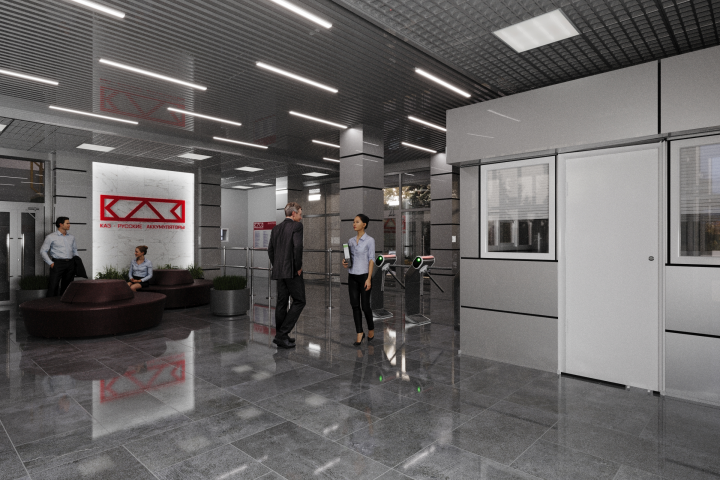 Дизайн входной группы и проходной завода .2023 г.