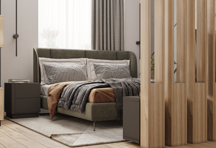 Спальня в стиле лофт