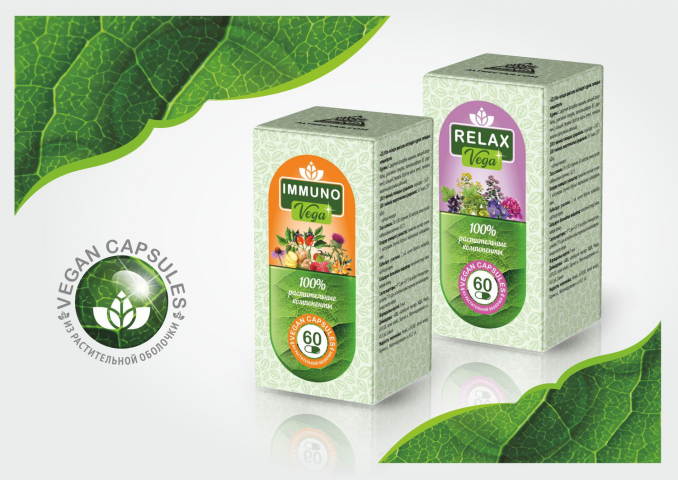 Упаковка для  БАД (веганов).