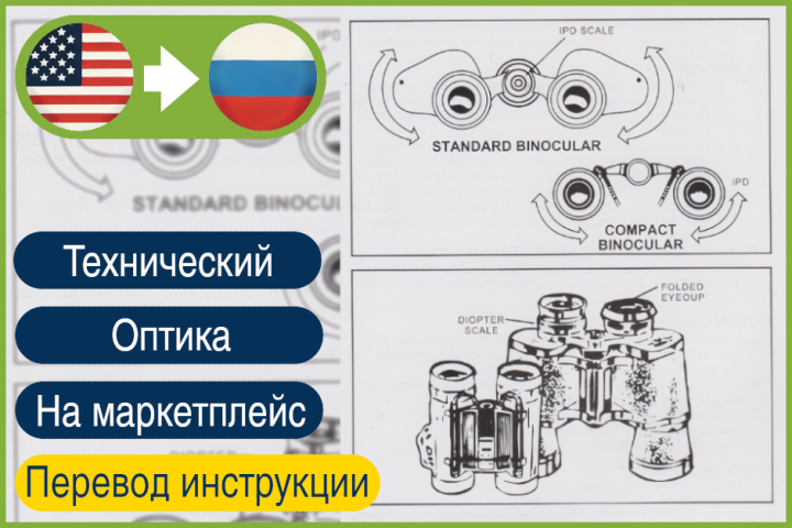 EN>RU Инструкция к биноклю перевод с английского на русский
