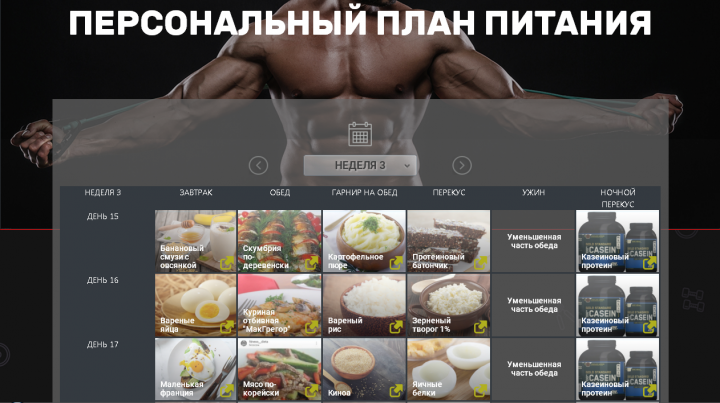 Квиз (опросник) по составлению индивидуального плана питания