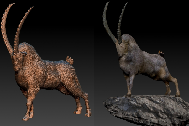 Скульптура горного козла в натуральную величину