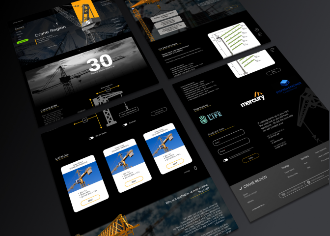 Дизайн сайта для Регион Кран