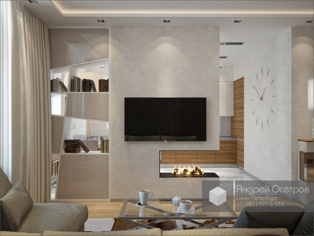 Кухня-гостиная в современном стиле