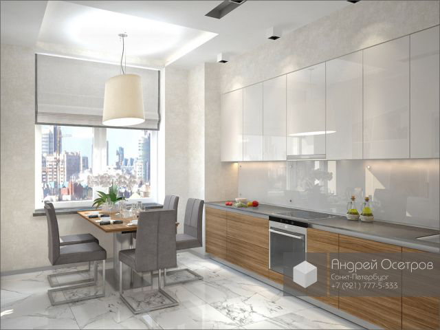 Кухня-гостиная в современном стиле