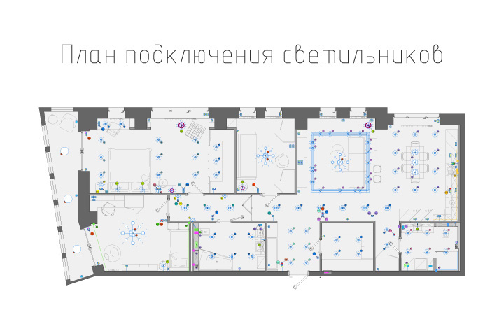 План подключения светильников - ЖК "Эталон на Неве"