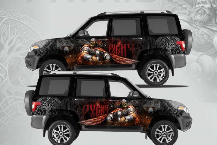 Дизайн WRAP винила на УАЗ Патриот