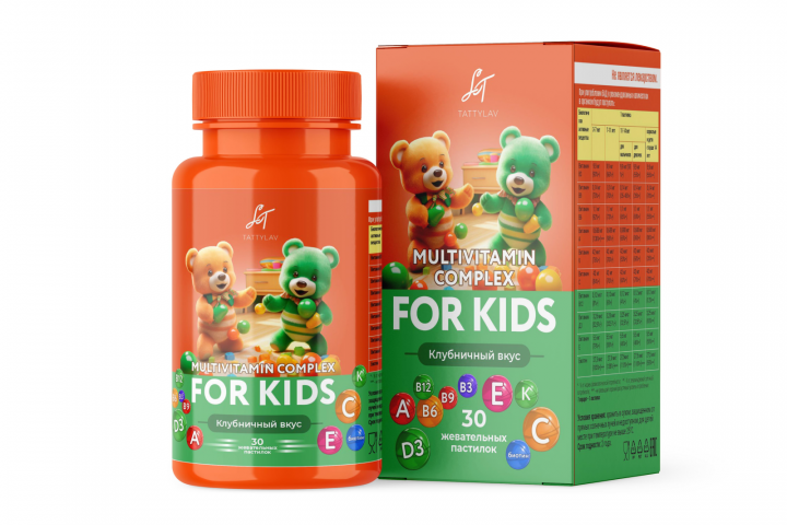 Этикетка и упаковка для детских витаминов