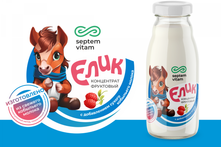Разработка этикетки и коробочки для детского напитка "Елик"