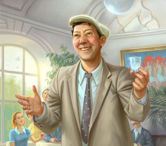 Этикетка для водки в стиле советский pin up