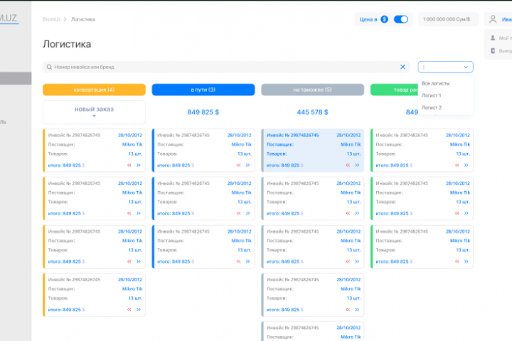 Автоматизация оптовой компании. Разработка ERP