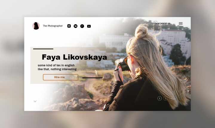 Разработка Landing Page для фотографа