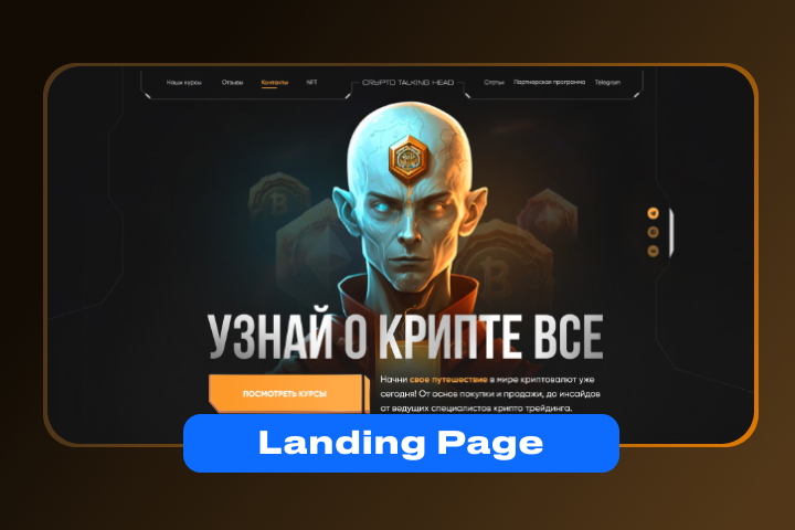Дизайн Landing Page. Курс по криптовалюте
