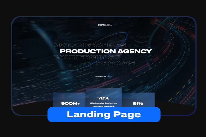 Дизайн Landing Page. Production agency