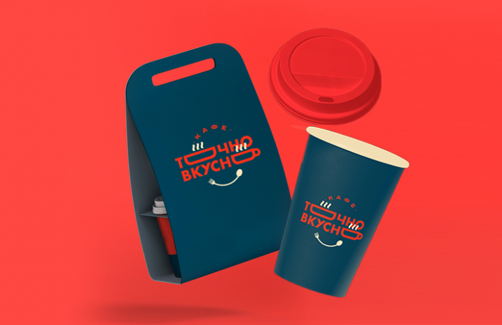 Текстовый логотип для молодежного кафе «Точно Вкусно»