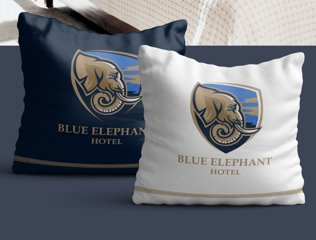 Фирменный стиль для отеля Blue Elephant в Греции