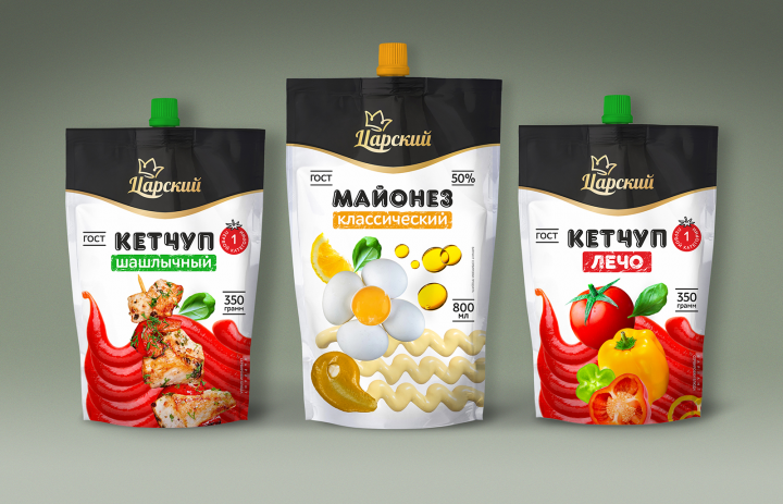 Линейка продуктов (кетчуп, майонез) тм Царский