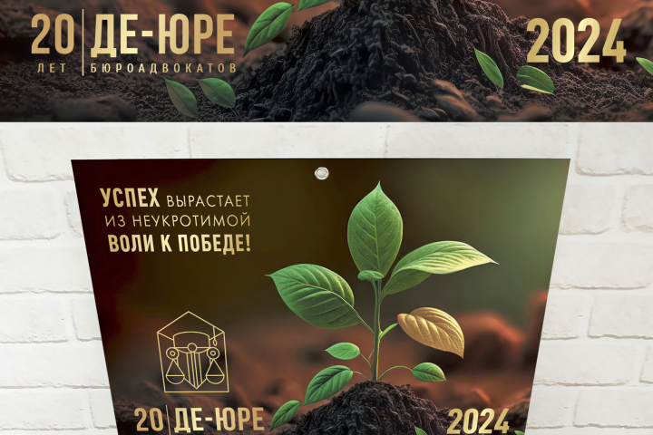 Квартальный календарь на 2024 г. для Бюро адвокатов ДЕ-ЮРЕ