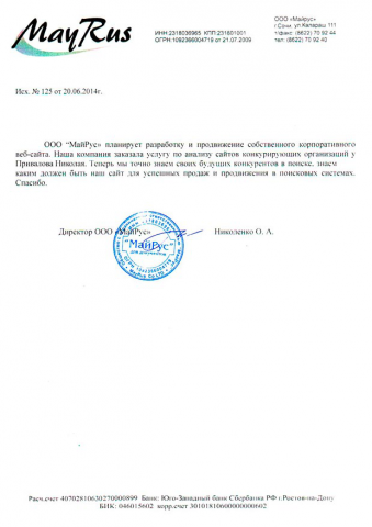 Анализ конкуренции