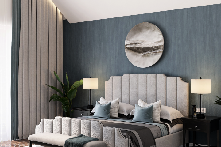 Мастер спальня в загородном доме