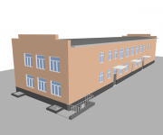 3D модель здания школы