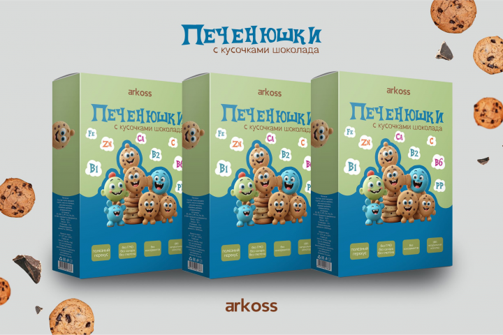 Разработка дизайна упаковки печенья