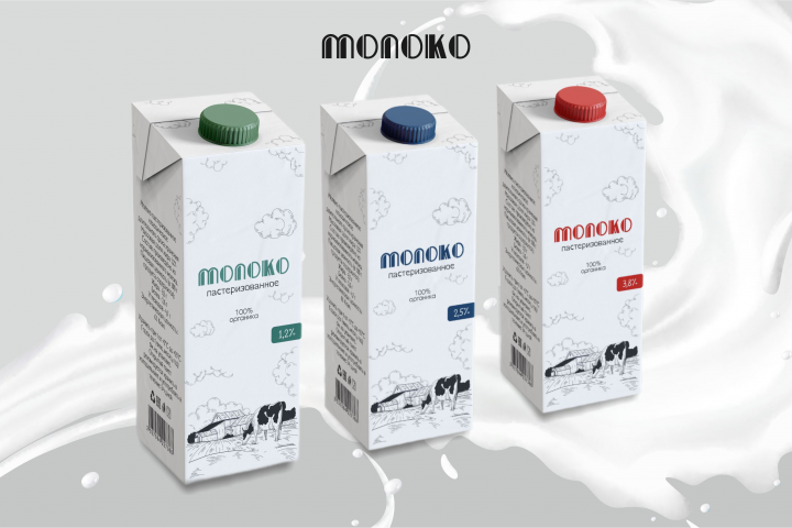 Разработка упаковки для молока