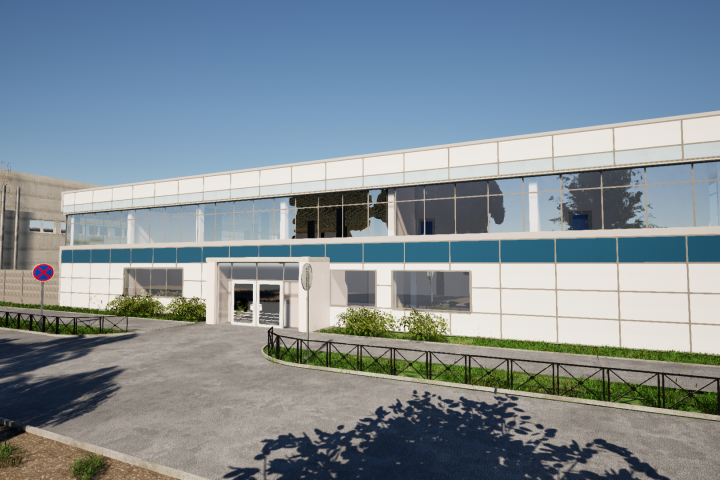 Визуализация главного входа в столовую