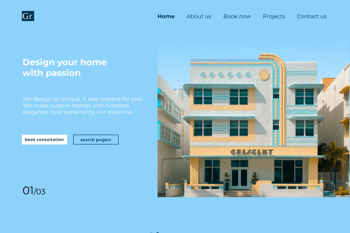 Сайт компании по строительству архитектурных зданий