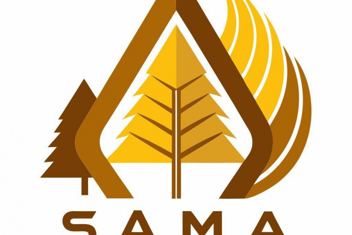 Логотип для компании Sama Group, занимающейся термодревесиной.