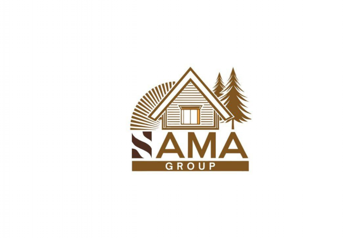 Логотип для компании Sama Group, занимающейся термодревесиной.