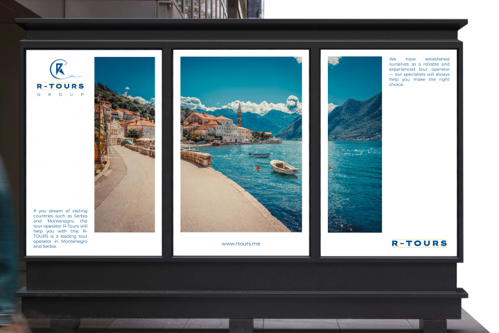 Баннер для туристической компании в Черногории - R-Tours.