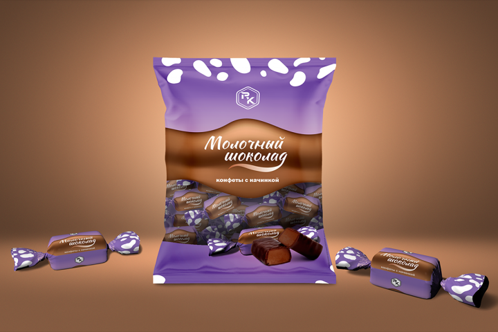 Дизайн упаковки шоколадных конфет. Родники Кавказа.