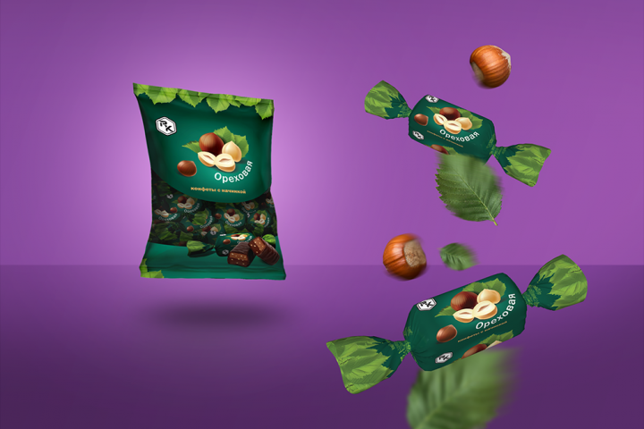 Дизайн упаковки шоколадных конфет. Родники Кавказа.