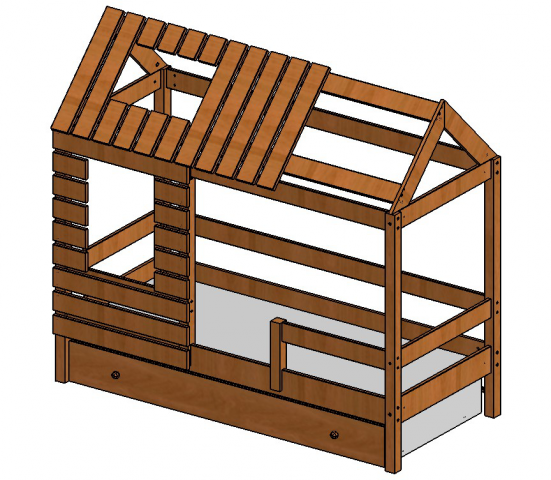 кровать с крышей